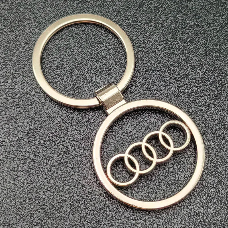 Leather Metal Keyring Logo Car Keychain for Audi A3 A4 A5 A6 A7 A8 A1 A2 Q3 Q4 Q5 Q7 S3 S4 S5 S6 S7 TT S Line Auto Accessories