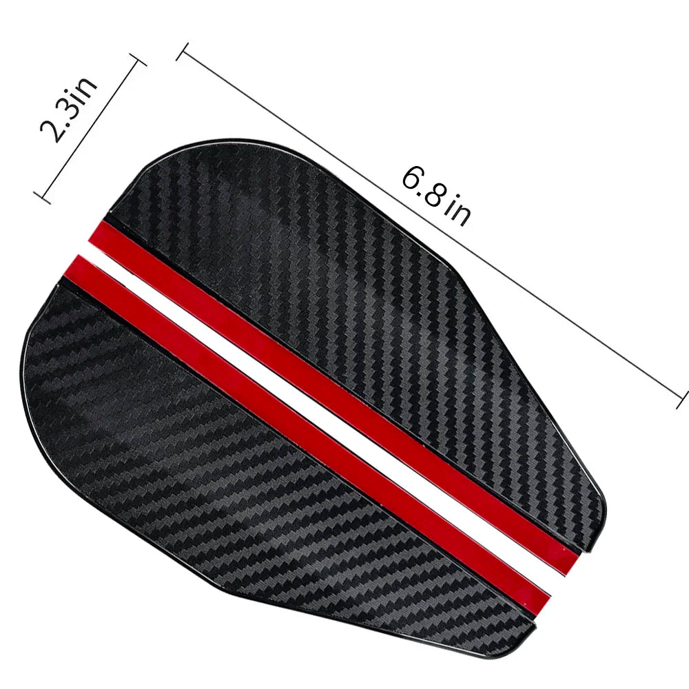 2Pcs Car Rearview Mirror Rain Eyebrow Carbon Fiber Sun Visor Shade Cover Protector Car Mirror Accessories Rainproof Blades