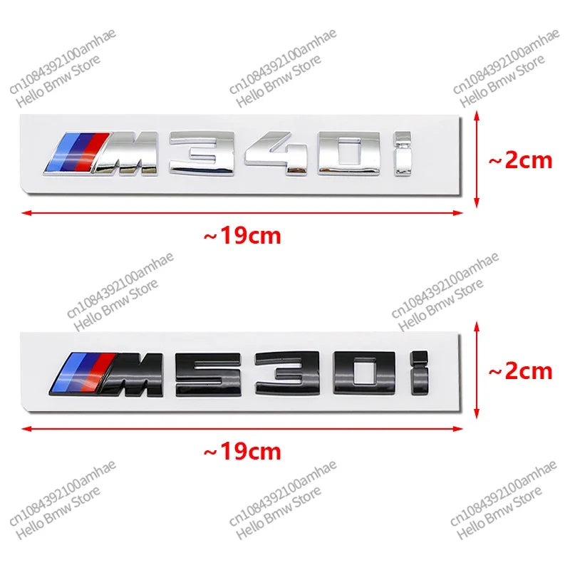 For BMW M340I M340D M530I M530D M550I M550D M760LI M760LD E39 E60 E61 Car 3D ABS Trunk Letters Logo Badge Emblem Decal Sticker