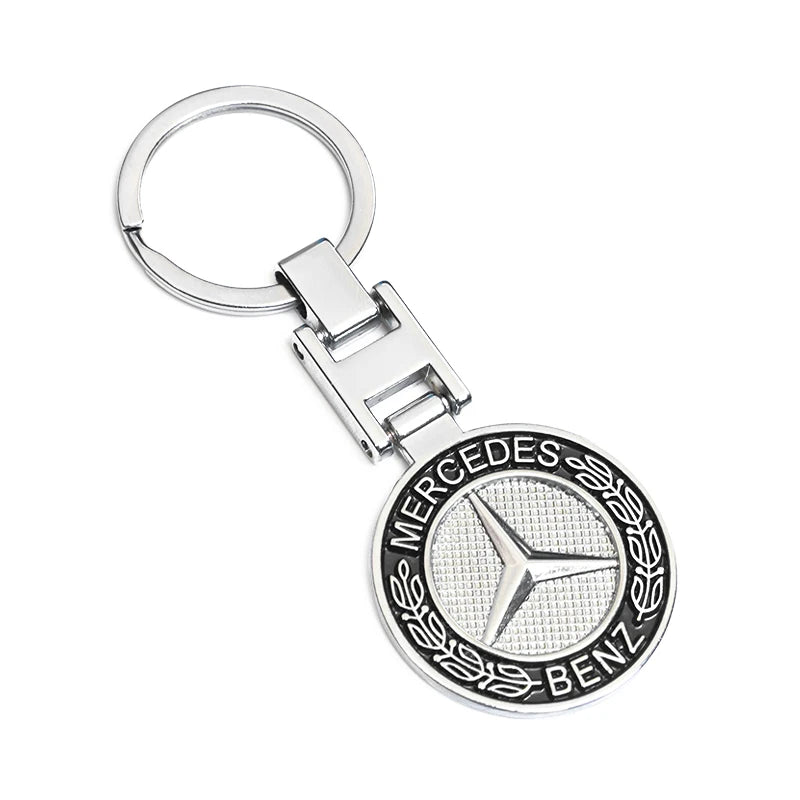 Car Emblem Keychain Metal Key Ring Accessories for Brabus Mercedes Benz AMG Smart W205 C300 W203 W206 W108 W124 W126 W140
