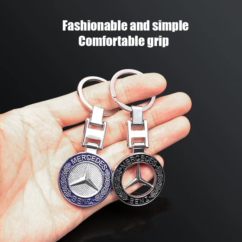 Car Emblem Keychain Metal Key Ring Accessories for Brabus Mercedes Benz AMG Smart W205 C300 W203 W206 W108 W124 W126 W140