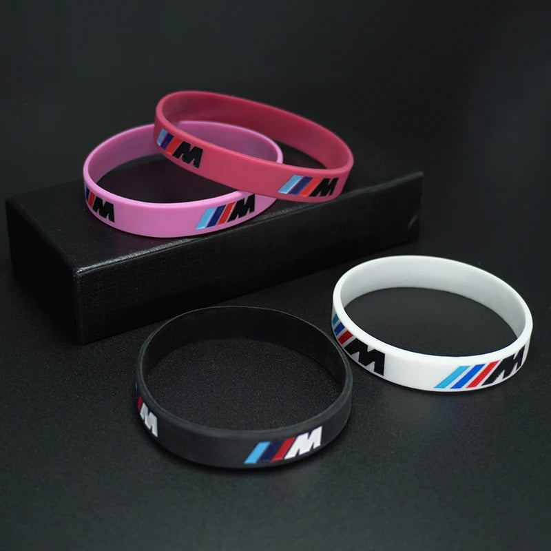 M Power Car Badges Silicone Rubber Wristband Flexible Bracelet Sports Bangle for BMW M2 M3 M5 X1 X3 X5 X6 E46 E39 E36 E60 Seires