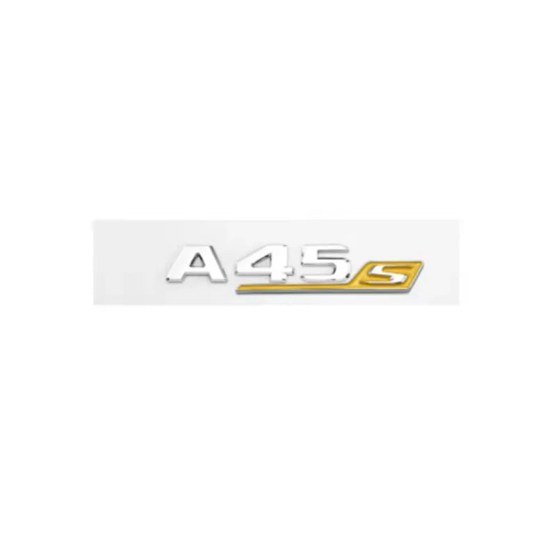 3D ABS Chrome Black Logo A35S A45S Emblem Letters Badge Car Sticker for Mercedes Benz A45S AMG W176 W177 Accessories​