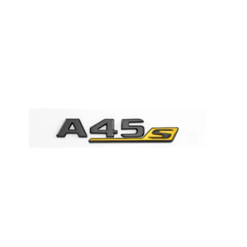 3D ABS Chrome Black Logo A35S A45S Emblem Letters Badge Car Sticker for Mercedes Benz A45S AMG W176 W177 Accessories​