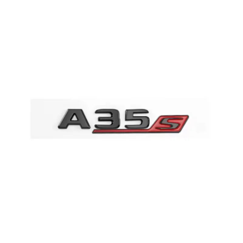 3D ABS Chrome Black Logo A35S A45S Emblem Letters Badge Car Sticker for Mercedes Benz A45S AMG W176 W177 Accessories​