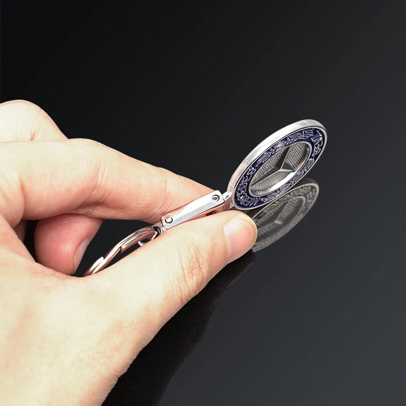 Car Emblem Keychain Metal Key Ring Accessories for Brabus Mercedes Benz AMG Smart W205 C300 W203 W206 W108 W124 W126 W140