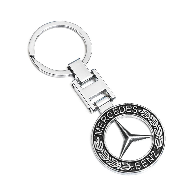 Car Emblem Keychain Metal Key Ring Accessories for Brabus Mercedes Benz AMG Smart W205 C300 W203 W206 W108 W124 W126 W140