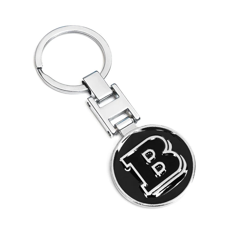 Car Emblem Keychain Metal Key Ring Accessories for Brabus Mercedes Benz AMG Smart W205 C300 W203 W206 W108 W124 W126 W140