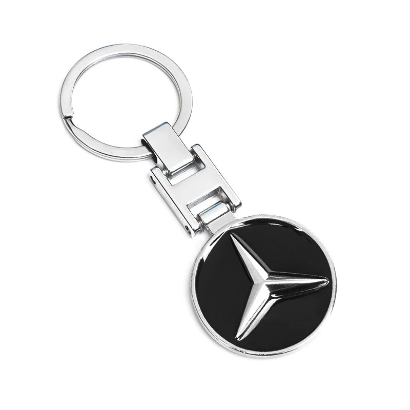 Car Emblem Keychain Metal Key Ring Accessories for Brabus Mercedes Benz AMG Smart W205 C300 W203 W206 W108 W124 W126 W140