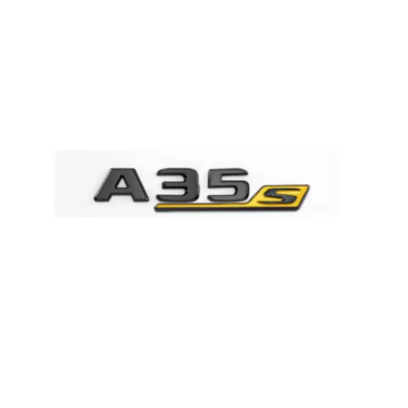 3D ABS Chrome Black Logo A35S A45S Emblem Letters Badge Car Sticker for Mercedes Benz A45S AMG W176 W177 Accessories​
