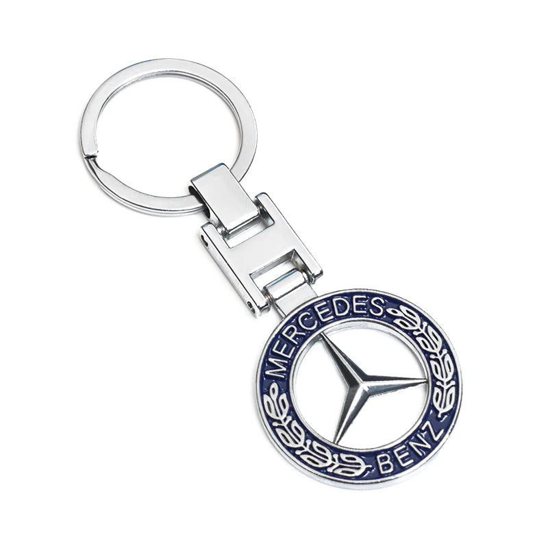 Car Emblem Keychain Metal Key Ring Accessories for Brabus Mercedes Benz AMG Smart W205 C300 W203 W206 W108 W124 W126 W140