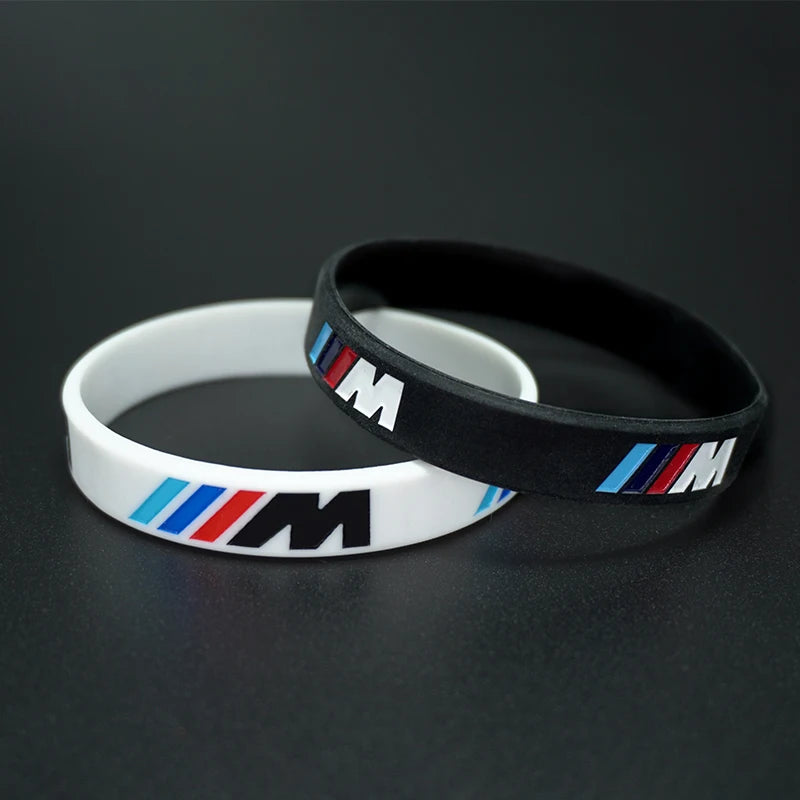 M Power Car Badges Silicone Rubber Wristband Flexible Bracelet Sports Bangle for BMW M2 M3 M5 X1 X3 X5 X6 E46 E39 E36 E60 Seires