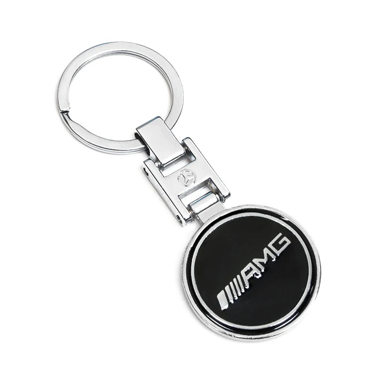 Car Emblem Keychain Metal Key Ring Accessories for Brabus Mercedes Benz AMG Smart W205 C300 W203 W206 W108 W124 W126 W140