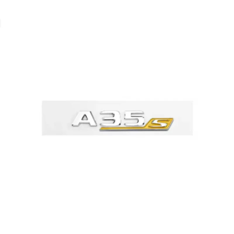3D ABS Chrome Black Logo A35S A45S Emblem Letters Badge Car Sticker for Mercedes Benz A45S AMG W176 W177 Accessories​