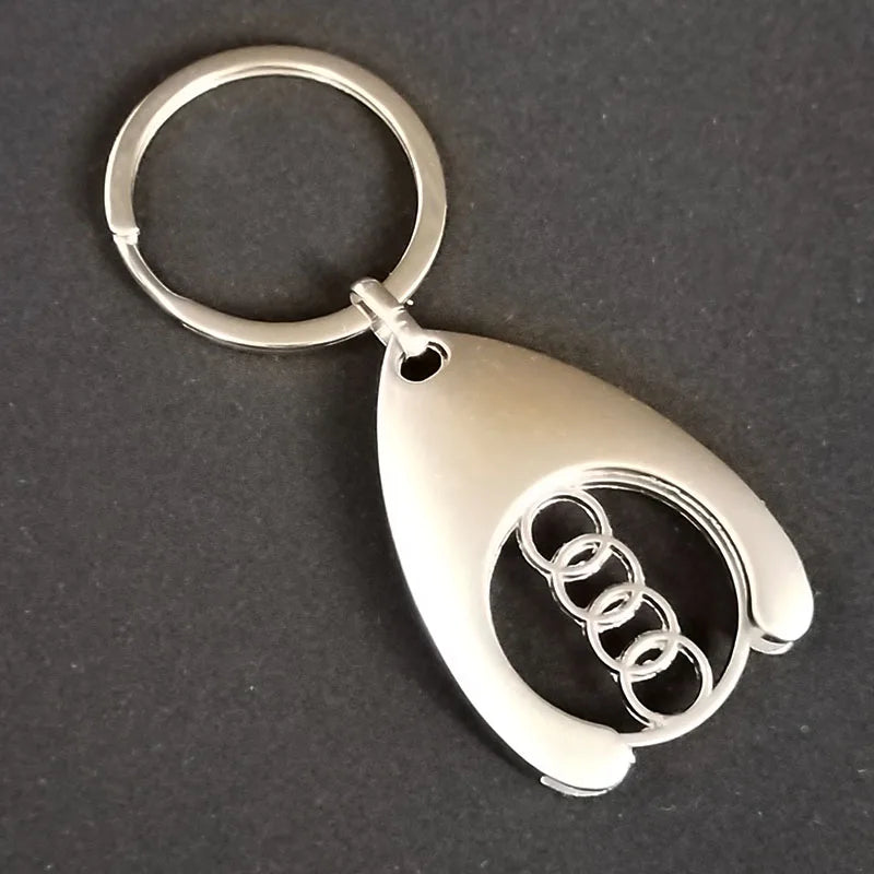 Leather Metal Keyring Logo Car Keychain for Audi A3 A4 A5 A6 A7 A8 A1 A2 Q3 Q4 Q5 Q7 S3 S4 S5 S6 S7 TT S Line Auto Accessories