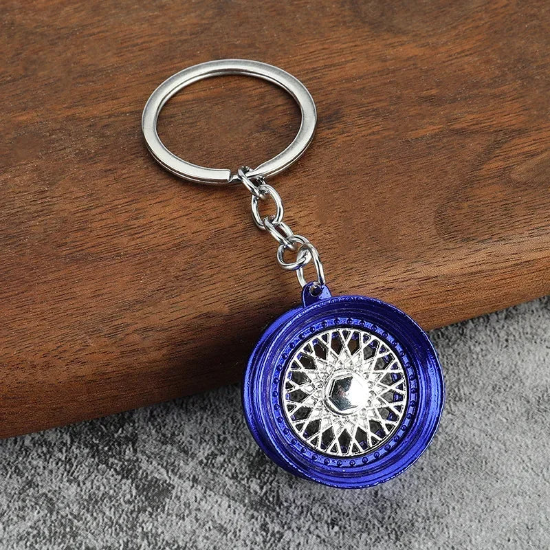 Creative Gear Head Keychain Speed Gearbox Keyring for Car Key Turbo Hub Brake Disc Pendant Shock Absorber Keys Holder Chain Ring
