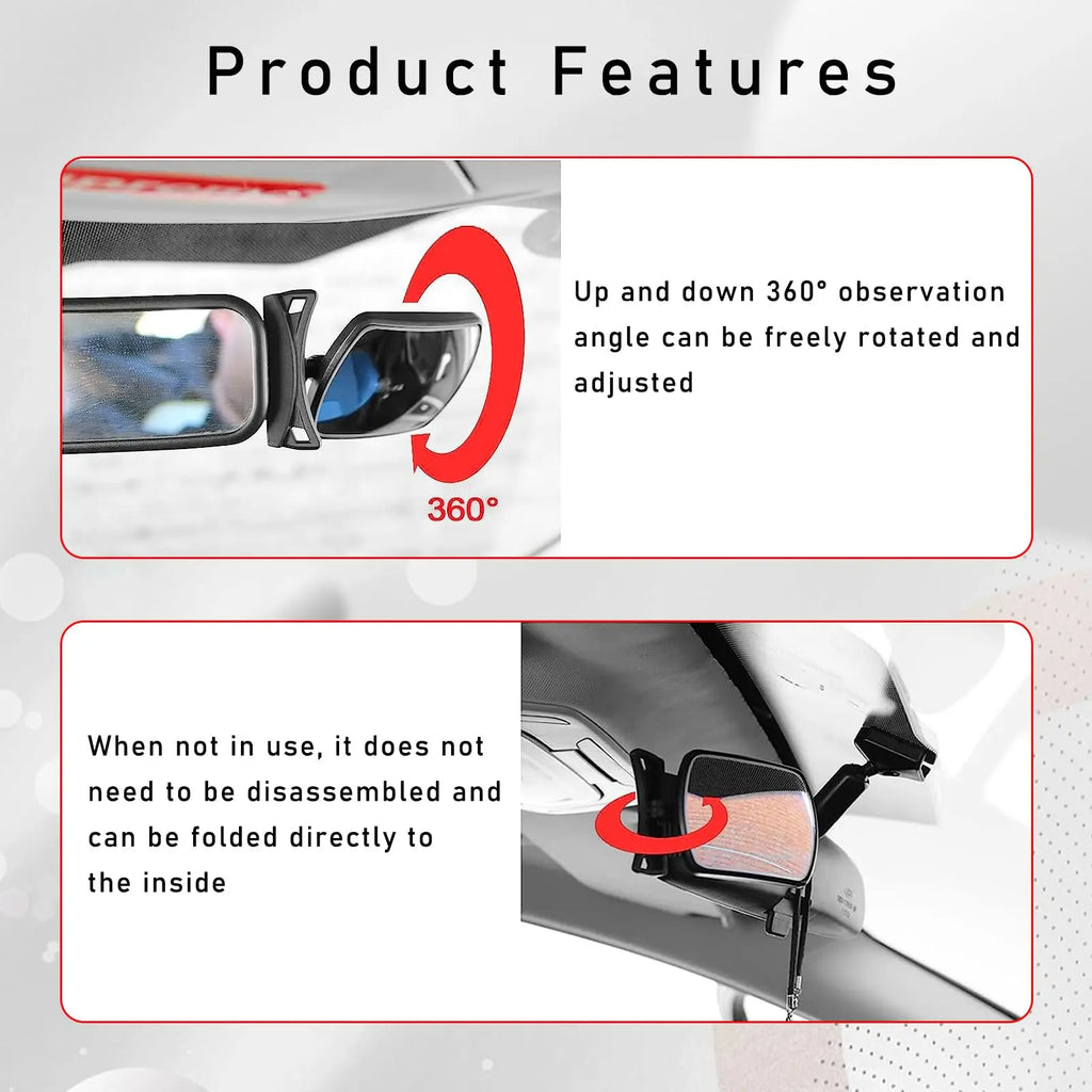 Car Rearview Mirror Children Car Back Seat Baby Mirror 360 Degree Adjustable Automotor Kids Monitor Safety Car Blind Spot Mirror