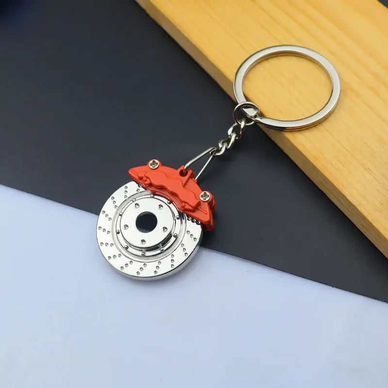 Creative Gear Head Keychain Speed Gearbox Keyring for Car Key Turbo Hub Brake Disc Pendant Shock Absorber Keys Holder Chain Ring