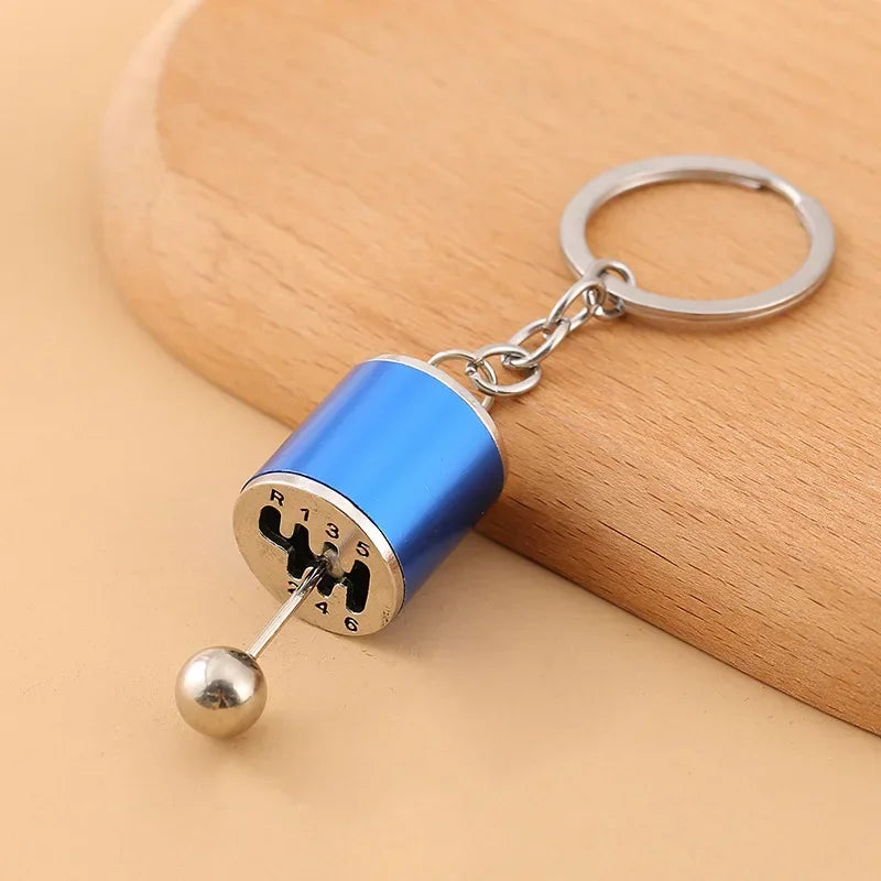 Creative Gear Head Keychain Speed Gearbox Keyring for Car Key Turbo Hub Brake Disc Pendant Shock Absorber Keys Holder Chain Ring