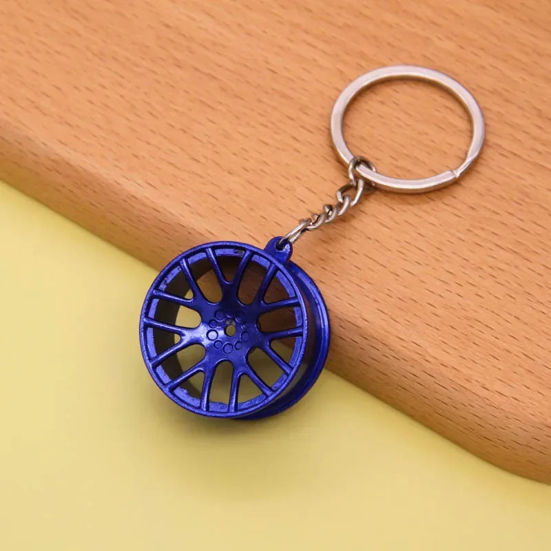 Creative Gear Head Keychain Speed Gearbox Keyring for Car Key Turbo Hub Brake Disc Pendant Shock Absorber Keys Holder Chain Ring