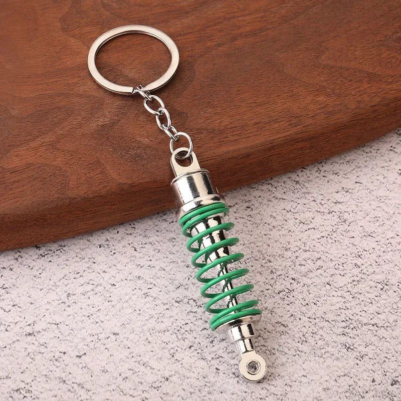 Creative Gear Head Keychain Speed Gearbox Keyring for Car Key Turbo Hub Brake Disc Pendant Shock Absorber Keys Holder Chain Ring