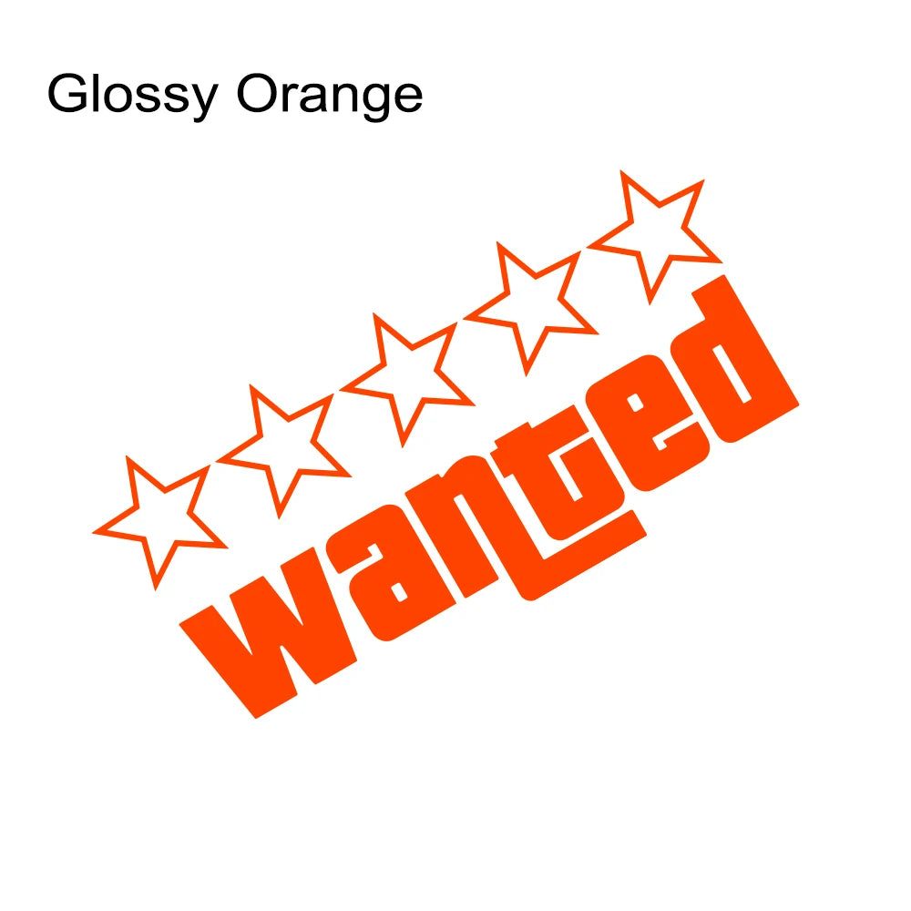 Wanted Laser Car Funny Stickers Auto Vinyl Film GTA Decals for Car Bumper Windows Motorcycle Laptop Walls Car Accessories