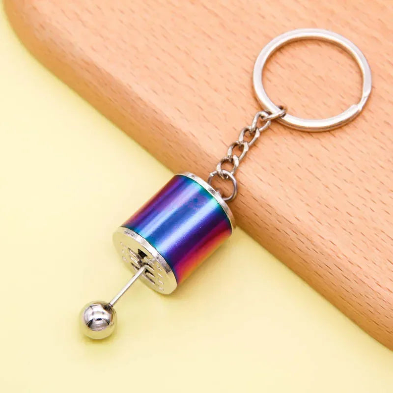 Creative Gear Head Keychain Speed Gearbox Keyring for Car Key Turbo Hub Brake Disc Pendant Shock Absorber Keys Holder Chain Ring