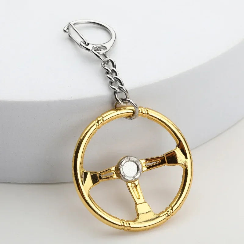 Creative Gear Head Keychain Speed Gearbox Keyring for Car Key Turbo Hub Brake Disc Pendant Shock Absorber Keys Holder Chain Ring