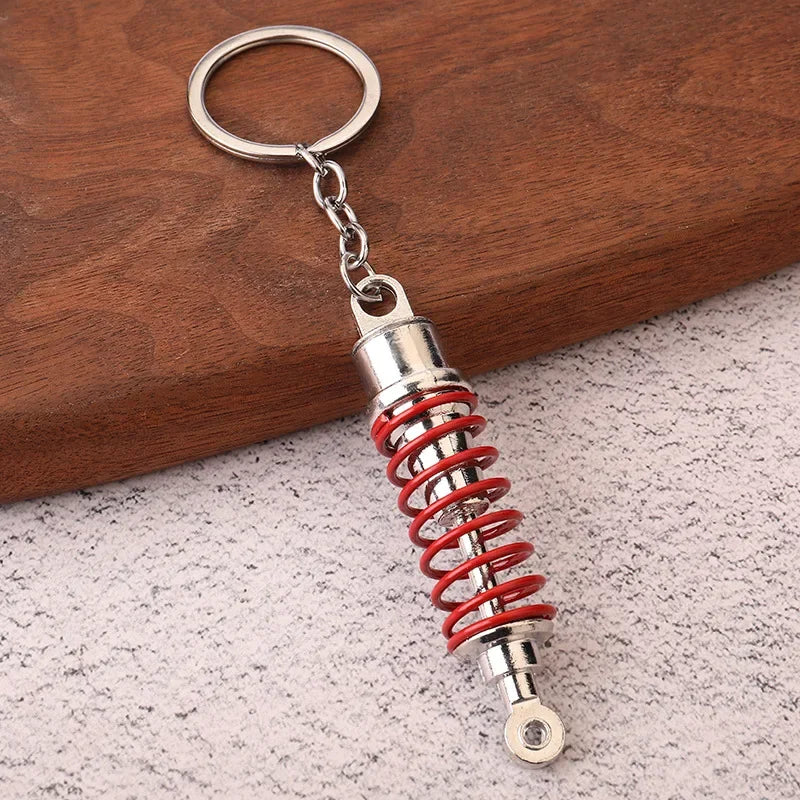 Creative Gear Head Keychain Speed Gearbox Keyring for Car Key Turbo Hub Brake Disc Pendant Shock Absorber Keys Holder Chain Ring