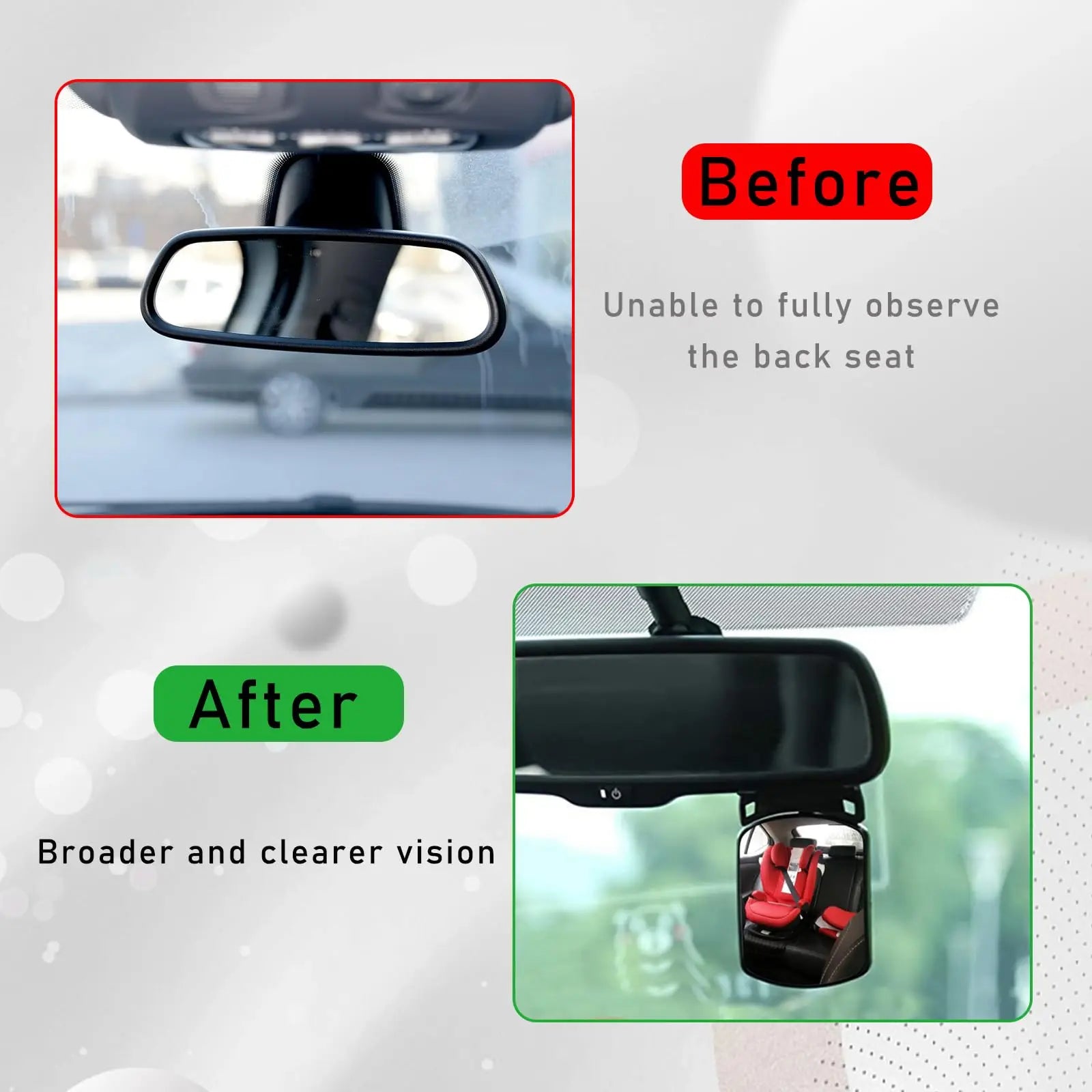 Car Rearview Mirror Children Car Back Seat Baby Mirror 360 Degree Adjustable Automotor Kids Monitor Safety Car Blind Spot Mirror