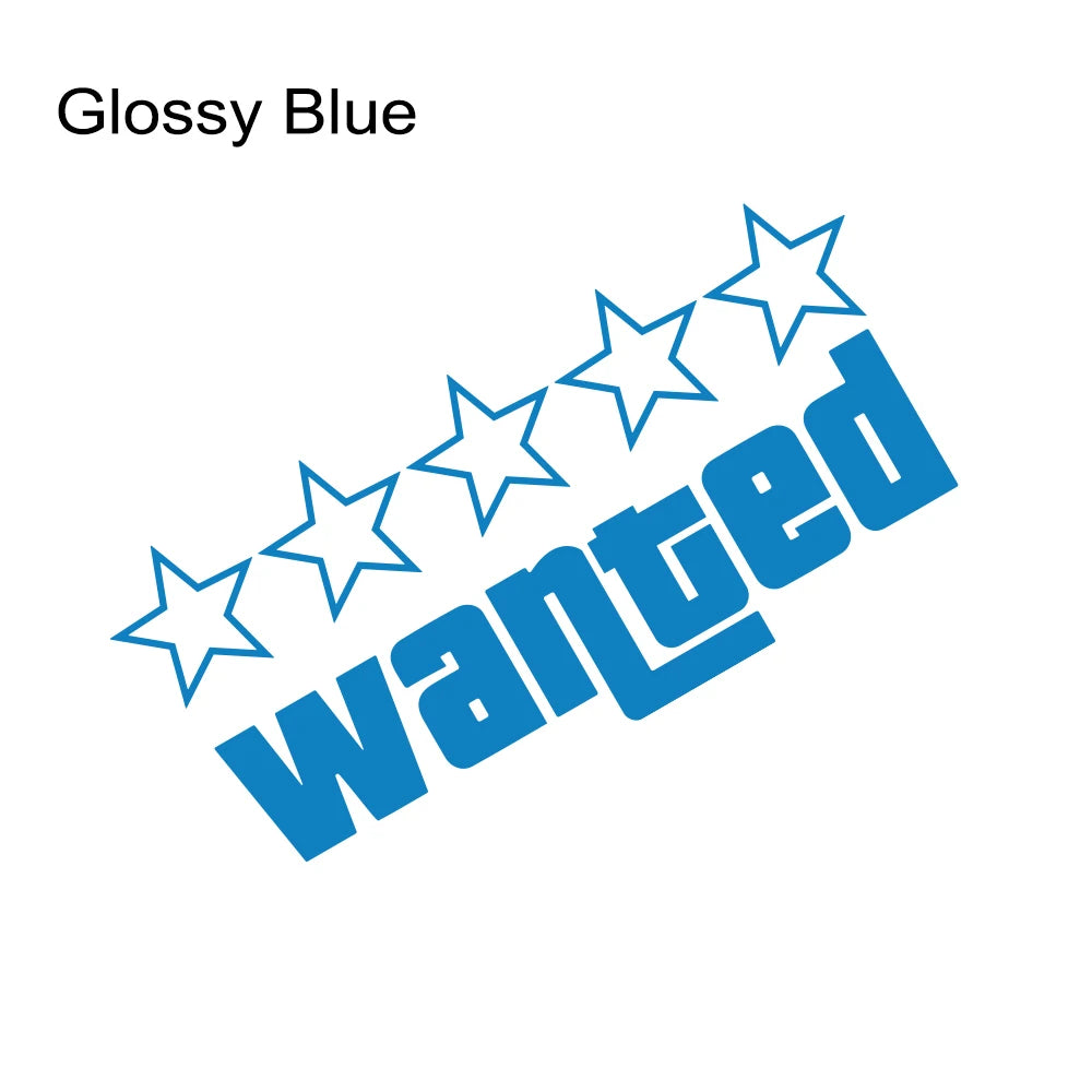Wanted Laser Car Funny Stickers Auto Vinyl Film GTA Decals for Car Bumper Windows Motorcycle Laptop Walls Car Accessories