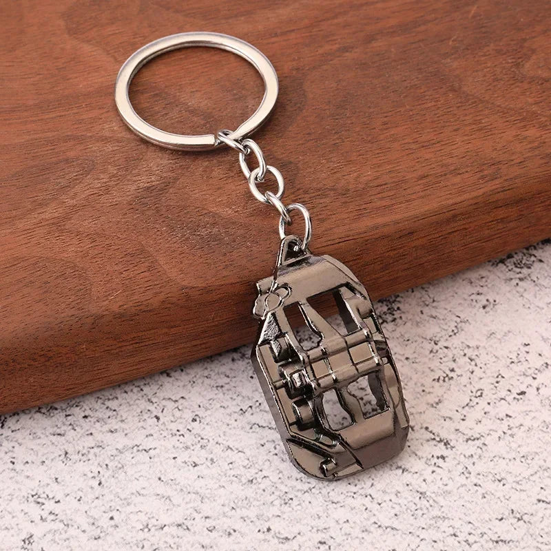 Creative Gear Head Keychain Speed Gearbox Keyring for Car Key Turbo Hub Brake Disc Pendant Shock Absorber Keys Holder Chain Ring