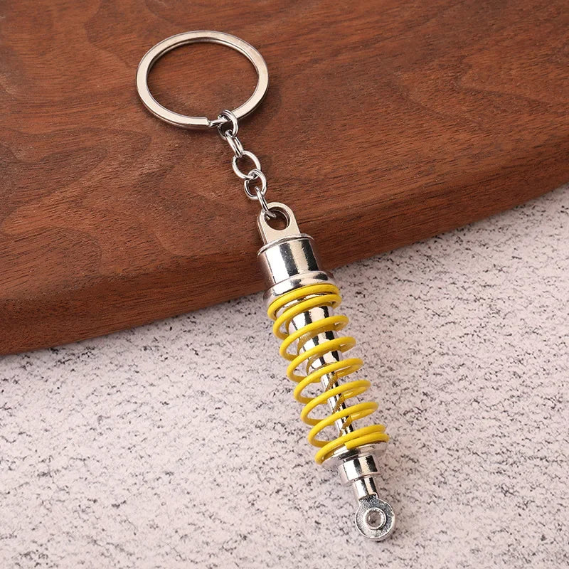 Creative Gear Head Keychain Speed Gearbox Keyring for Car Key Turbo Hub Brake Disc Pendant Shock Absorber Keys Holder Chain Ring