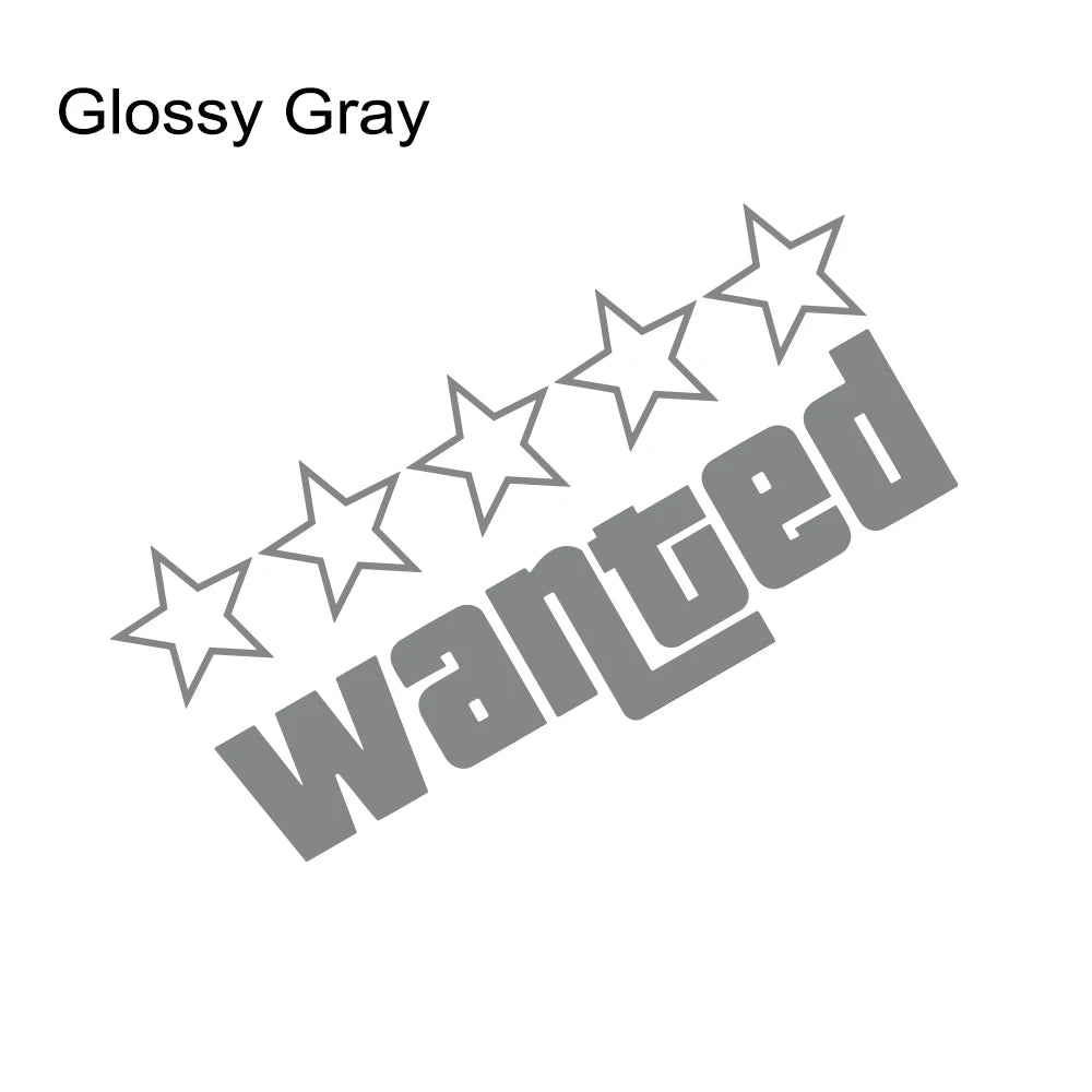 Wanted Laser Car Funny Stickers Auto Vinyl Film GTA Decals for Car Bumper Windows Motorcycle Laptop Walls Car Accessories