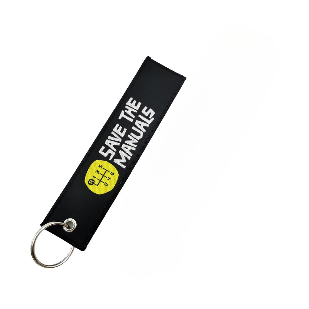 New JDM Racing Japan Keyring Embroidered Nylon Fabric Keychain Moto Keychain Car Key Tags for Nos Initial D Hokkaido Waves