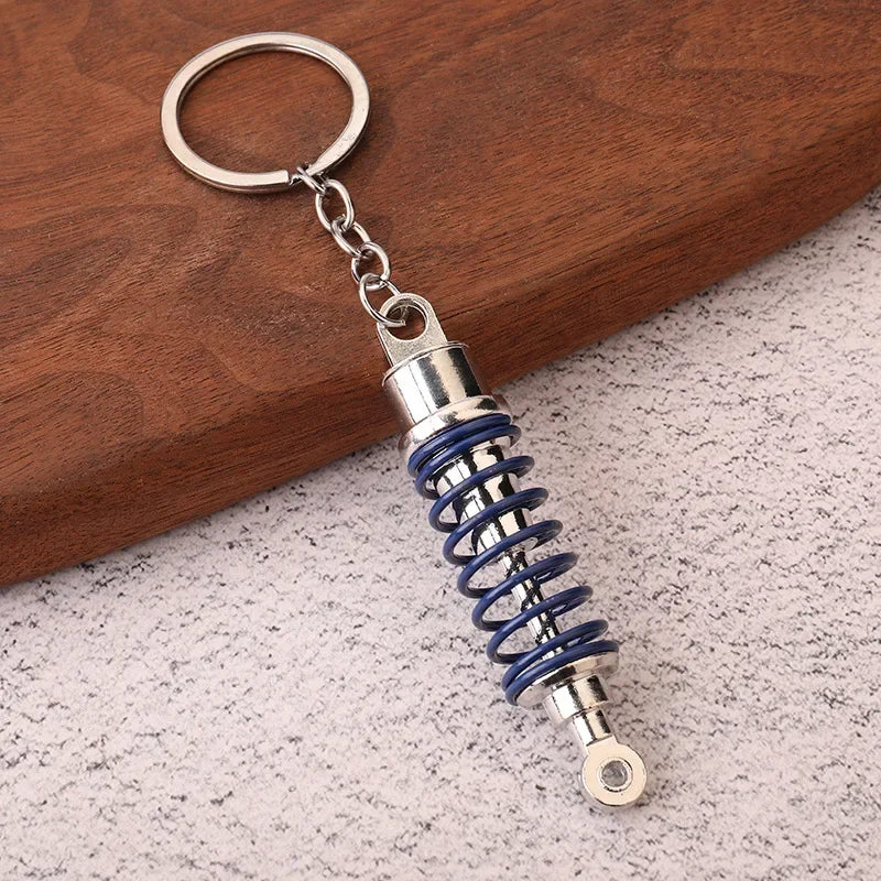 Creative Gear Head Keychain Speed Gearbox Keyring for Car Key Turbo Hub Brake Disc Pendant Shock Absorber Keys Holder Chain Ring