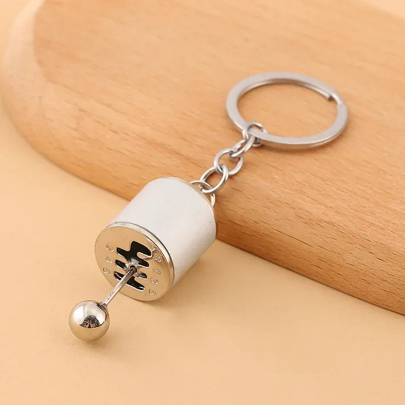 Creative Gear Head Keychain Speed Gearbox Keyring for Car Key Turbo Hub Brake Disc Pendant Shock Absorber Keys Holder Chain Ring