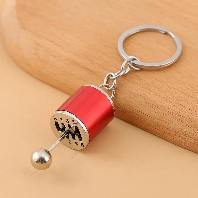 Creative Gear Head Keychain Speed Gearbox Keyring for Car Key Turbo Hub Brake Disc Pendant Shock Absorber Keys Holder Chain Ring