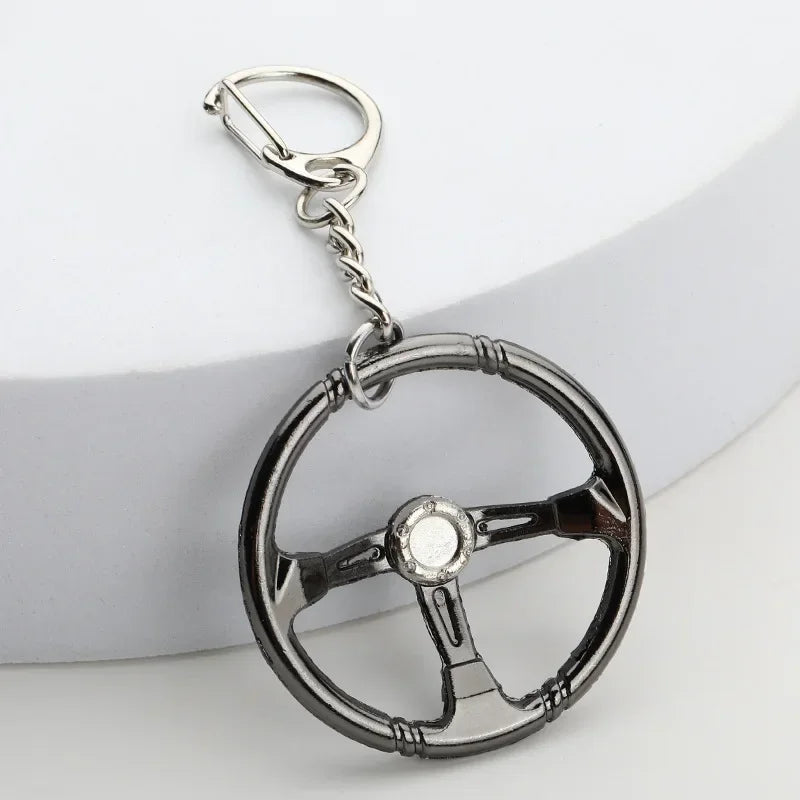 Creative Gear Head Keychain Speed Gearbox Keyring for Car Key Turbo Hub Brake Disc Pendant Shock Absorber Keys Holder Chain Ring
