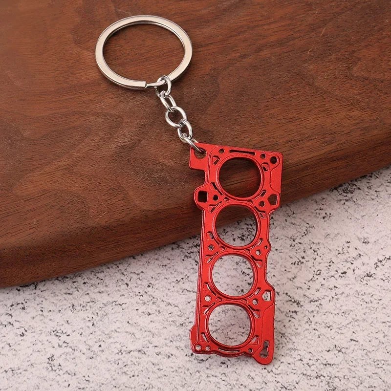 Creative Gear Head Keychain Speed Gearbox Keyring for Car Key Turbo Hub Brake Disc Pendant Shock Absorber Keys Holder Chain Ring