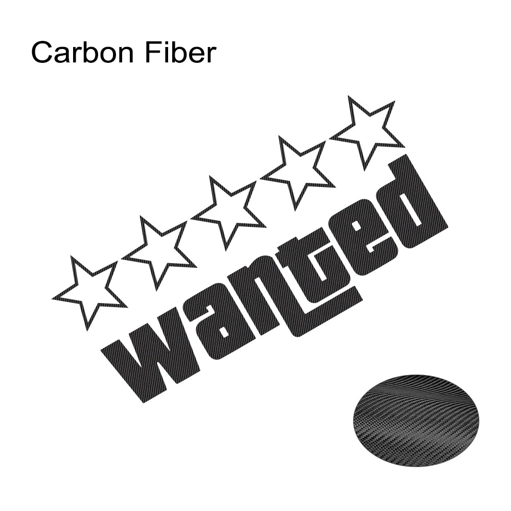 Wanted Laser Car Funny Stickers Auto Vinyl Film GTA Decals for Car Bumper Windows Motorcycle Laptop Walls Car Accessories