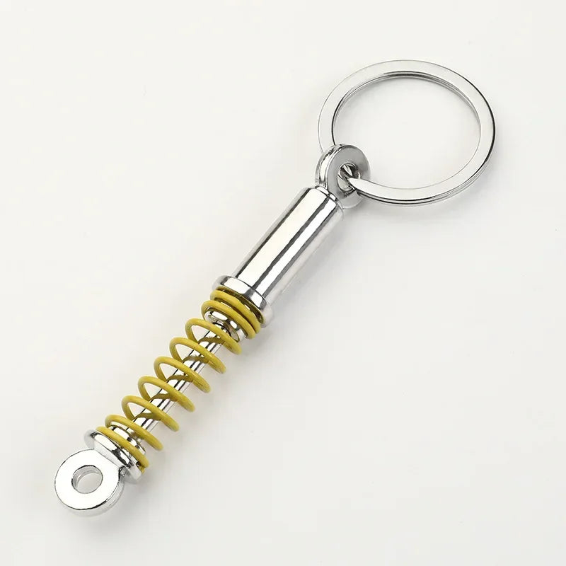 Creative Gear Head Keychain Speed Gearbox Keyring for Car Key Turbo Hub Brake Disc Pendant Shock Absorber Keys Holder Chain Ring