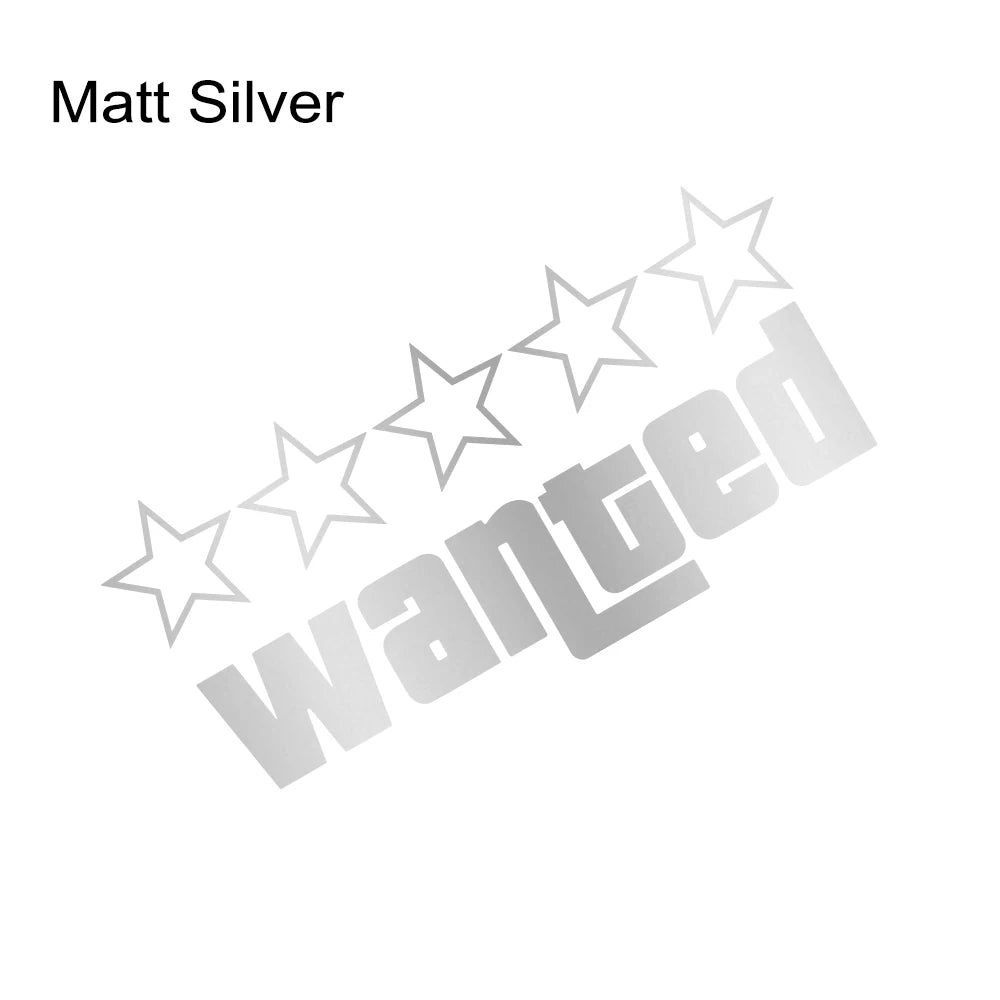 Wanted Laser Car Funny Stickers Auto Vinyl Film GTA Decals for Car Bumper Windows Motorcycle Laptop Walls Car Accessories