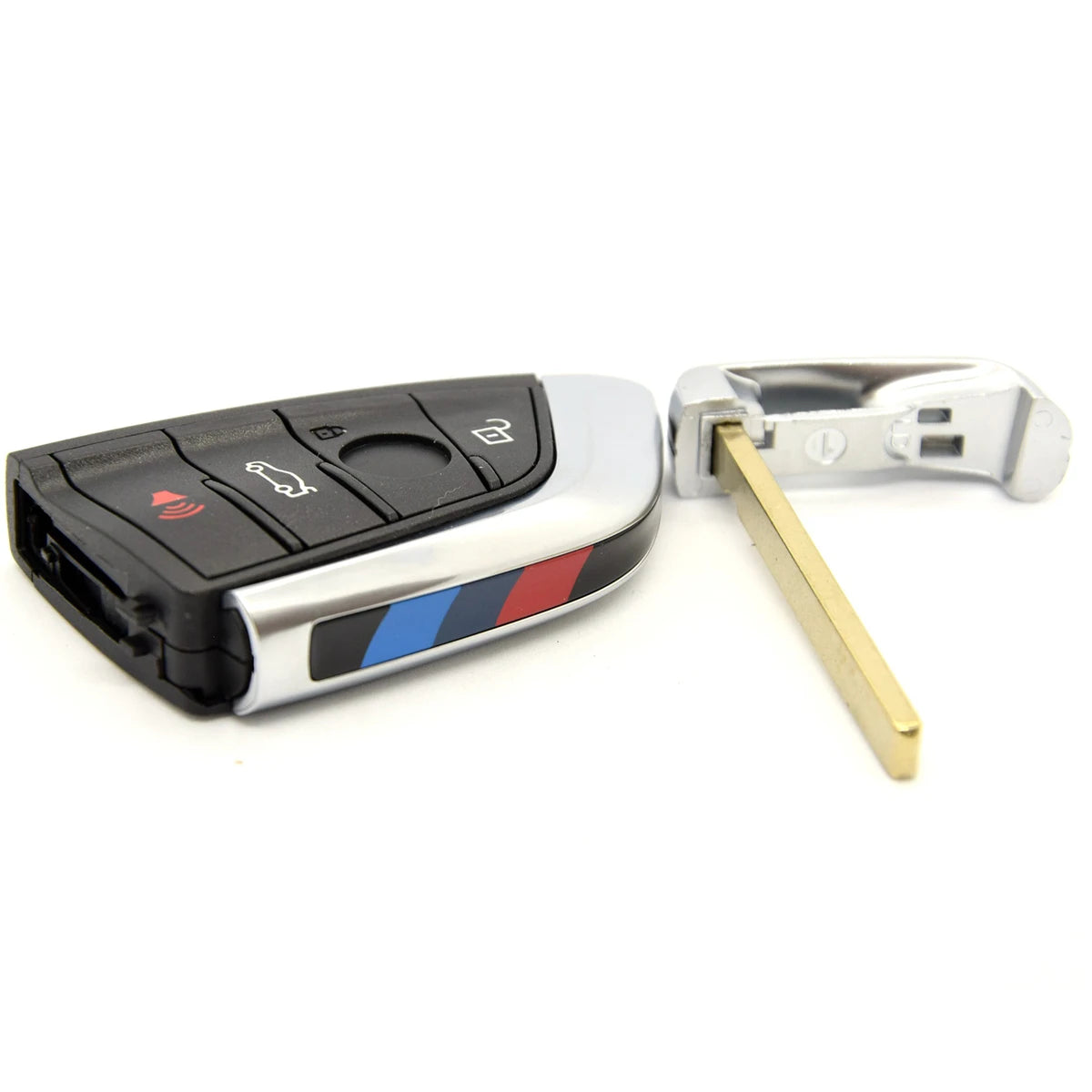 BEST KEY Car Remote Smart Key Case for BMW Knife Card BMW X5 X6 F15 X6 F16 G30 7 Series G11 X1 F48 F39, Fob 3/ 4 Buttons Black