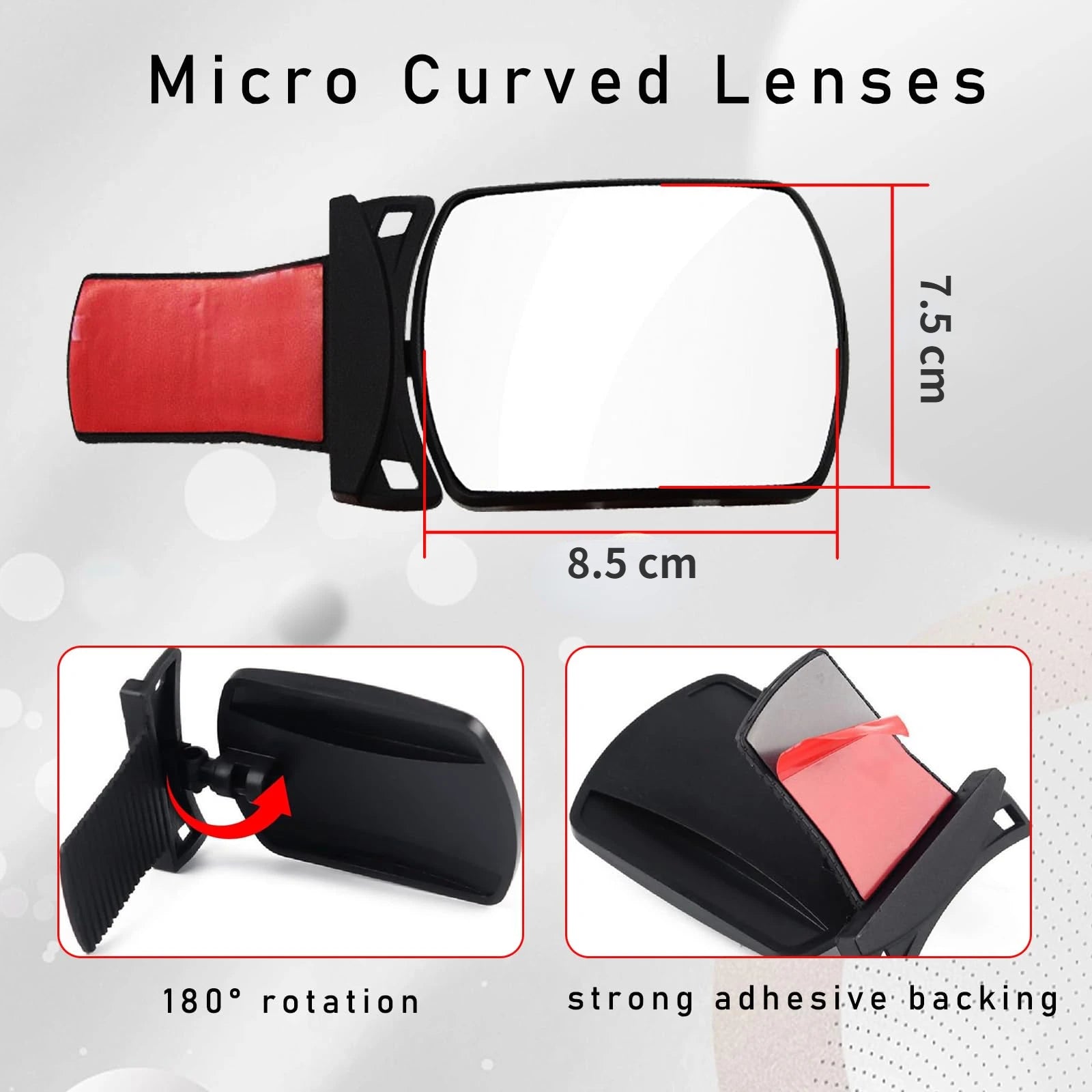 Car Rearview Mirror Children Car Back Seat Baby Mirror 360 Degree Adjustable Automotor Kids Monitor Safety Car Blind Spot Mirror