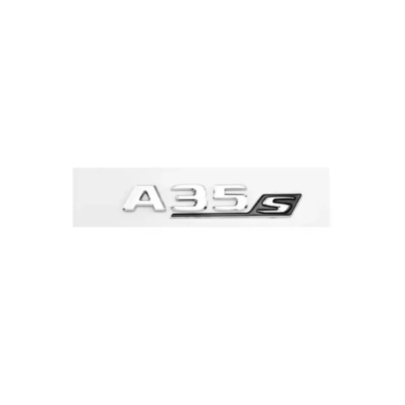 3D ABS Chrome Black Logo A35S A45S Emblem Letters Badge Car Sticker for Mercedes Benz A45S AMG W176 W177 Accessories​