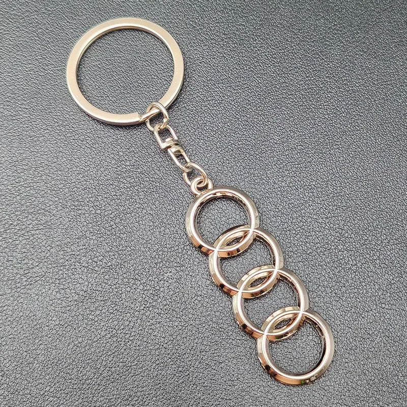 Leather Metal Keyring Logo Car Keychain for Audi A3 A4 A5 A6 A7 A8 A1 A2 Q3 Q4 Q5 Q7 S3 S4 S5 S6 S7 TT S Line Auto Accessories