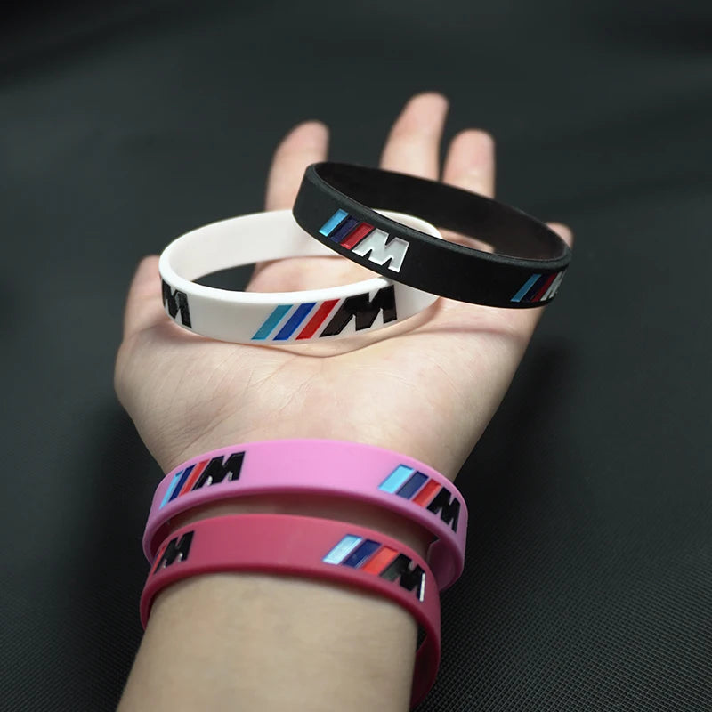 M Power Car Badges Silicone Rubber Wristband Flexible Bracelet Sports Bangle for BMW M2 M3 M5 X1 X3 X5 X6 E46 E39 E36 E60 Seires