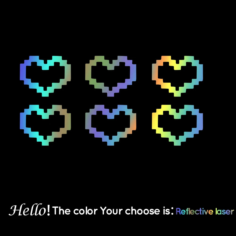 Mosaic Heart Love Car Stickers for Car Window Decor Waterproof Heart Sticker for Car / Laptop / Window / Motorcycle Vinyl Decal