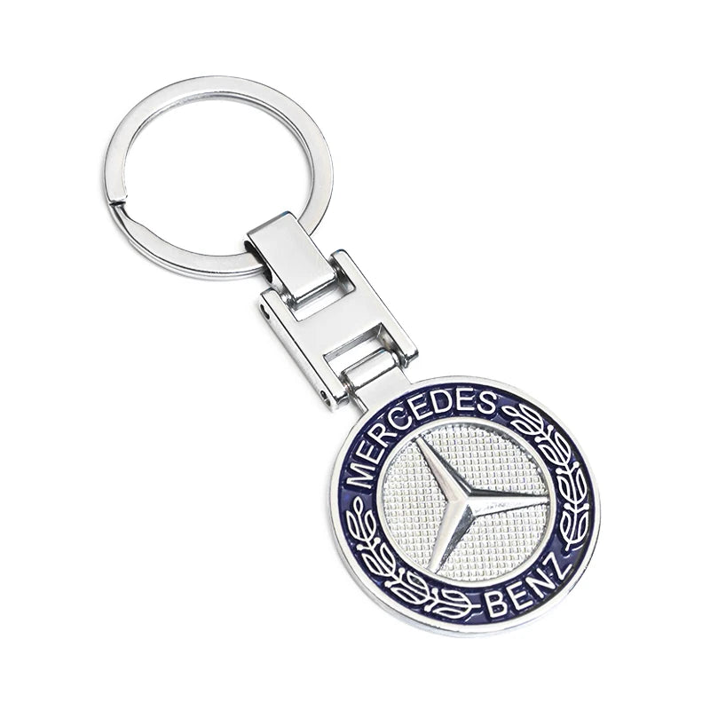 Car Emblem Keychain Metal Key Ring Accessories for Brabus Mercedes Benz AMG Smart W205 C300 W203 W206 W108 W124 W126 W140